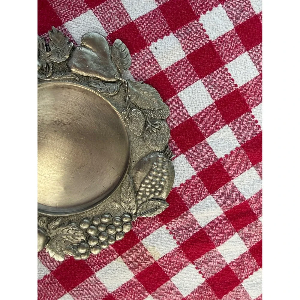 WILLIAMS SONOMA Pewter Wine Coaster Plate Candle Holder ETAIN ZINN Made Italy